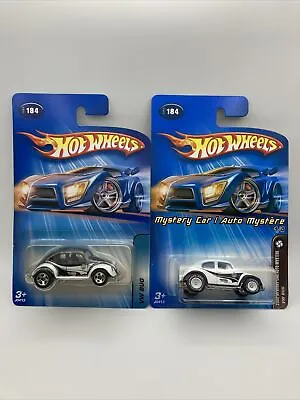 $29.99 • Buy (Lot Of 2) 2005 Hot Wheels WHITE VW BUG MYSTERY CAR 184 Volkswagen And Black Bug