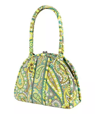 New VERA BRADLEY Lemon Parfait Eloise Kiss Kick Framed Shoulder Bag • $27.99