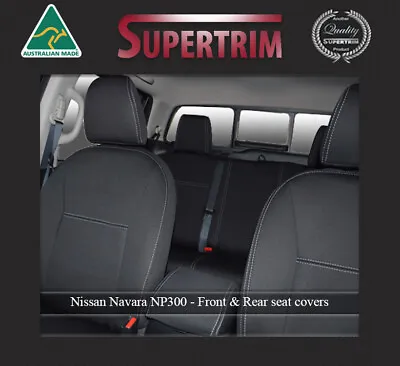 FRONT Seat Covers 100% Fit Nissan Navara NP300 Premium Neoprene Waterproof • $229