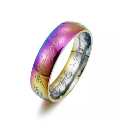 Titanium Lord Of The Rings The One Ring Men's Fashion Jewelry Gift Size 6-12 • £3.95