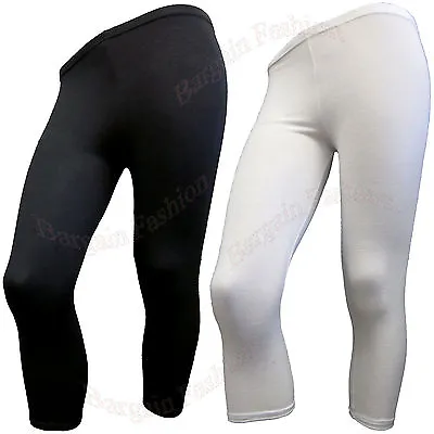 LADIES 3/4 LENGTH STRETCH FIT VISCOSE LEGGING AVAILABLE IN ALL COLOURS Szs(8-16) • £4.99