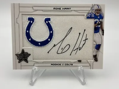 2008 MIKE HART Rookie SP Autograph Auto Michigan RB Indy COLTS LOGO PATCH Card • $19.99