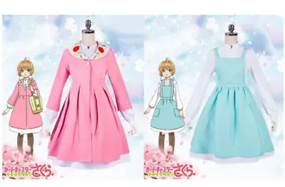 Cardcaptor Sakura Cosplay Costume Kinomoto Sakura Cosplay Pink Dress • $25.50
