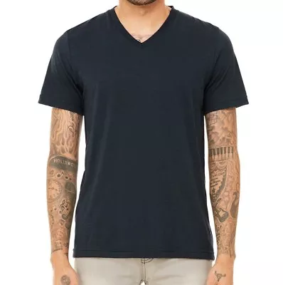 $8.40 • Buy Canvas Bella Mens Unisex Size S M L XL 2XL TriBlend V-Neck Tee Vee 3415 T-shirt