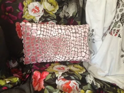 #DESIGNERS GUILD FABRIC CUSHION/PILLOW NABUCCO ROSE 18 X10   SOFT FURNISHINGS • £30