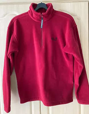 Jack Wolfskin Fleece Unisex Size S Red Pawprint • £25