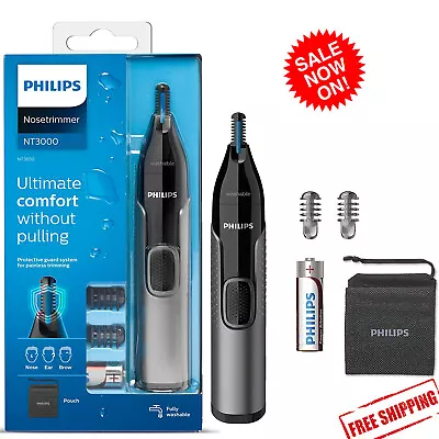 $33.98 • Buy Philips Series 3000 Nose Ear Eyebrow Hair Trimmer Shaver/Comb Washable NT3650/16