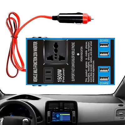 Car Plug Adapter 12V/24V To 220V Universal Power Adapter Socket Plug Converter • £18.59