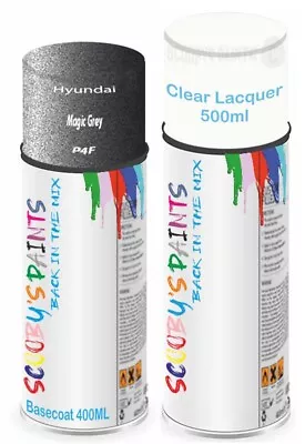 For Hyundai Aerosol Spray Paint Magic Grey P4F Car Scratch Fix Repair Lacquer • £21.99