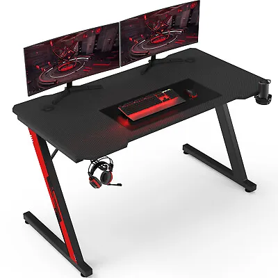 120cm Gaming Desk Computer Table Home Office Desk With Cup Holder Home Office • £68.99