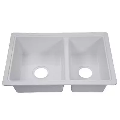 Lippert RV Double Kitchen Galley Sink White Durable Space-Saving Sink RVs Homes • $87.26