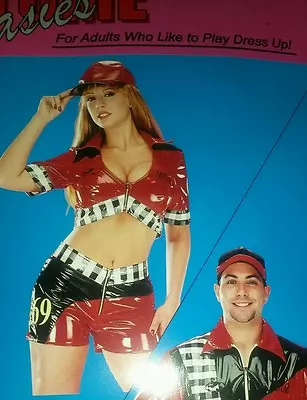  Race Car Driver Pit Crew Sexy Adult Womens Costume NASCAR MED FREE HAT INCLUDED • $64