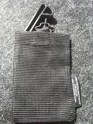 Metal Detecting Treasure Finding BLACK UTLITY MESH BAG With BELT CLIP 5  X 8  • $7.99