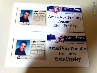 Elvis Presley Drivers License Security Identification Phonecard By Amerivox (2) • $4.95