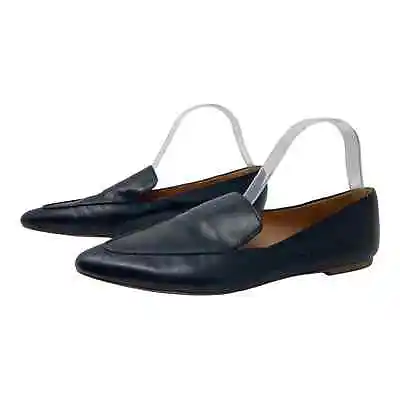 Madewell The Frances Skimmer In Black Leather Loafer Women’s Size 9 • $65