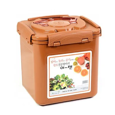 $32.99 • Buy E-Jen Kimchi Sauerkraut Fermentation Container With Inner Lid Brown 1.6G / 6.4L