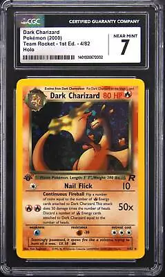 2000 4 Dark Charizard 1st Edition Holo Rare Pokemon TCG Card CGC 7 • $349.99