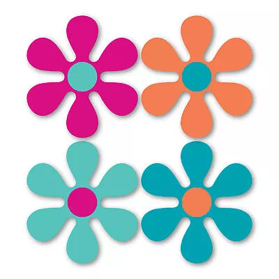 70's Bright Flower 4 Piece Magnet Pack • $6.49