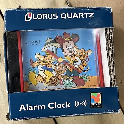 Vintage Lorus Quartz Walt Disney Mickey Mouse Unlimited Desk Alarm Clock Donald • $39.99