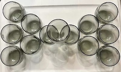 Lot/13  Different Vintage  NFL Teams Smoked Glass Roly Poly Tumblers Glasses • $120