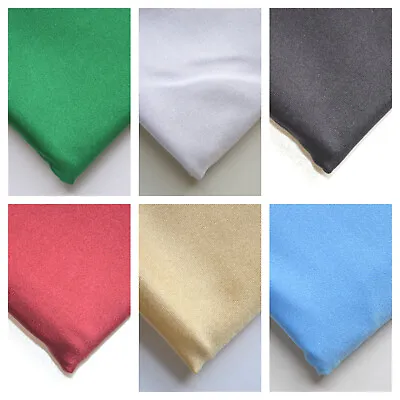 £10.99 • Buy Extra Thick - Sateen, Satin  Lycra -  4 Way Stretch Fabric Material