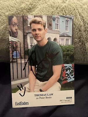 Eastenders Thomas Law Handsigned Cast Card • £5