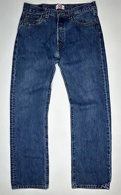 Vintage Levi’s Levis 501 Button Fly Distressed Denim Jeans 34 X 31 • $28