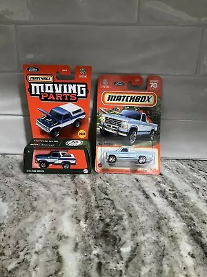 Matchbox Moving Parts 1978 Ford Bronco + 1986 Ford F-150 New 2024 Lot • $29.95