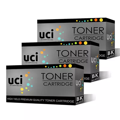 3 Black Toner Cartridge For Samsung ML1660 ML1665 ML1670 ML-1675 ML-1860 ML-1865 • £33.39