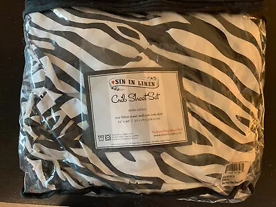 Zebra Print Crib Bedding • $18