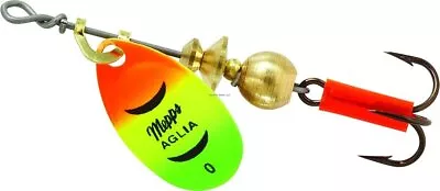 Mepps Aglia In-Line Spinner 1/12 Oz Plain Treble Hook Hot Firetiger Blade B0 HFT • $7.42