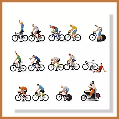 Cyclist's + Bike (2pcs / 3pcs)  Suitable For OO/HO Gauge - 7 Different Set • £6.79