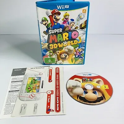 Super Mario 3D World (Nintendo Wii U 2013) VGC Disc - Free Tracked Shipping • $26.95