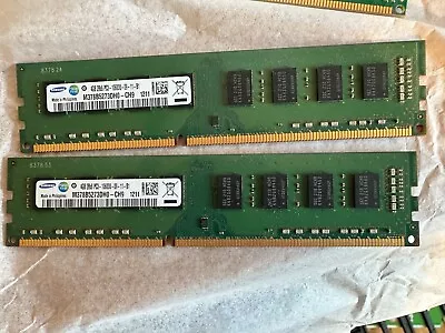 2 X 4GB (8GB) Samsung RAM M378B5273DH0 - CH9 PC Memory DDR3 1333mhz UDIMM PC3 • £9.50