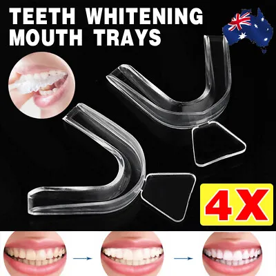 $7.95 • Buy 4x Teeth Whitening Mouth Trays Custom Self Mould Thermo Plastic Clear Guards