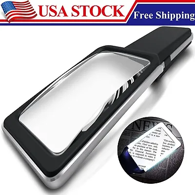 Rechargeable Handheld Magnifying Glass 10 Bright LED Light Illuminated Magnifier • $17.99