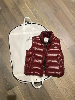 Moncler Tib Vest Mens Size 3 Down Burgundy • $390