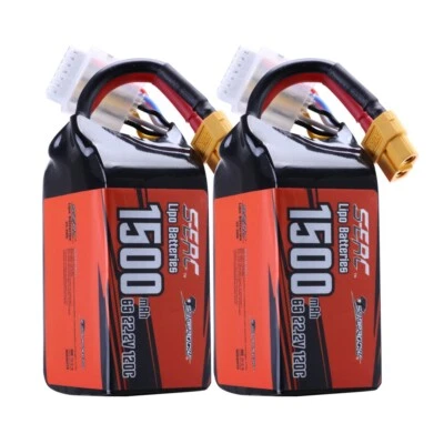 Sunpadow 6S 120C Lipo Battery 22.2V 1500mAh XT60 Plug For RC Helicopter FPV Car • £44.88