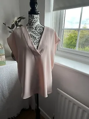 Ladies Jasper Conran Peach Pink Top Size 16 • £8