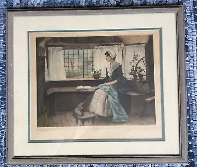 William Sartain Etching Daydreams After Percy Moran Framed • $39.99