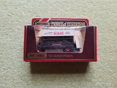 Matchbox :Models Of Yesteryear: Y-23 1922 AEC 'S' Type :Omnibus HAIG Bus:Boxed. • £1.99