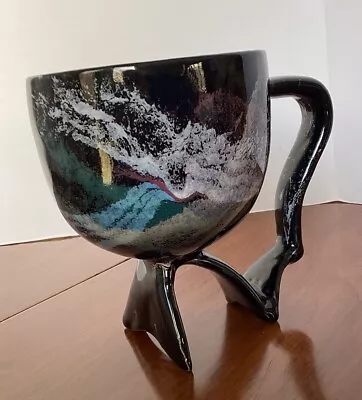 Vintage Charles Nalle Studio Abstract Shaped Pedestal Mug • $49.99