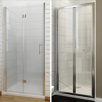 Framless/Framed Bifold Shower Enclosure Door 6mm Tempered Ceritified Glass &Tray • £132.99