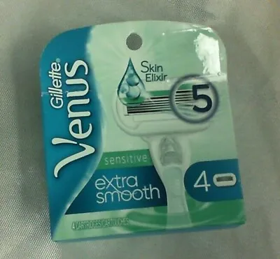 Gillette Sensitive Extra Smooth 4 Cartridges With 5 Blades. NEW BOX • $9.99