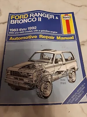 Haynes 1026 Repair Manual 1983-1993 Ford Ranger Bronco II 2WD 4WD • $9.99