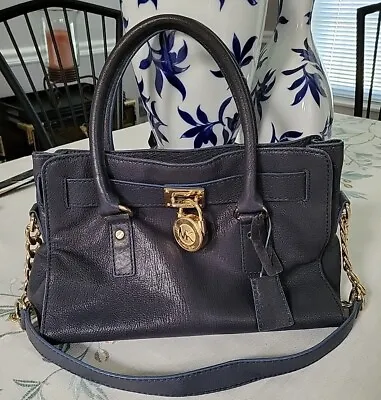 Michael Kors Blue Hamilton Satchel Soft Leather Bag • $60