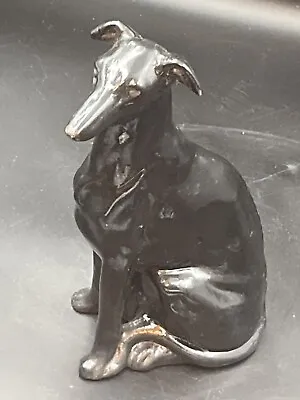 Vintage Ceramic Black Whippet Greyhound Statue Figurine • $21