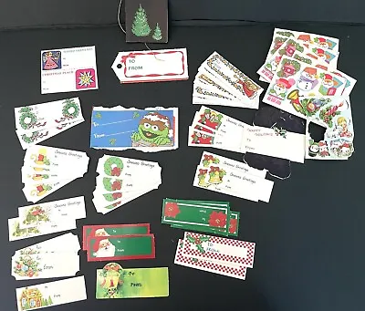 Vintage Christmas - Lot Of 63 Holiday Gift Tags And 100+  Stickers • $14