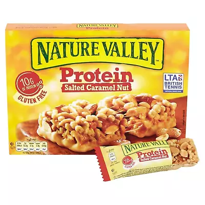 Nature Valley Protein Salted Caramel Nut Gluten Free Cereal Bars 12 X 40G • £25.11