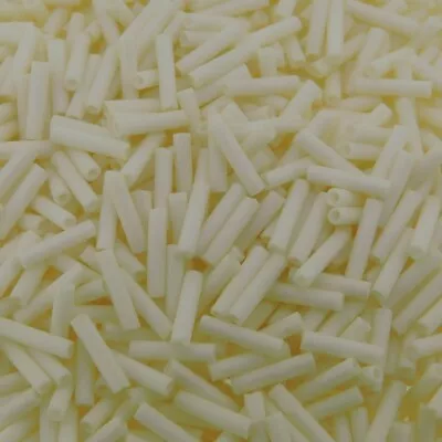 Miyuki Slender Bugle Beads 6mm X 1.3mm 13 Gram Tube Matte Opaque Cream • $5.29